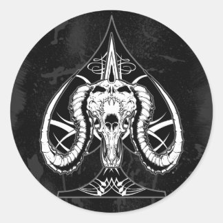 Pegatina Redonda El As de las espadas