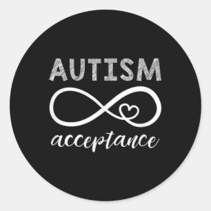 Pegatina Redonda El Autismo Rojo En Vez De El Autismo Campaña De Ac