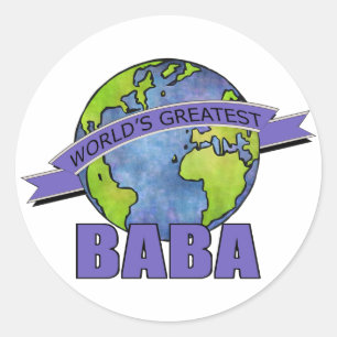 Pegatina Redonda El Baba más grande del mundo
