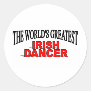 Pegatina Redonda El bailarín irlandés más grande del mundo