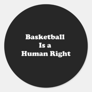 Pegatina Redonda El baloncesto es Chiffon Top, derecho humano