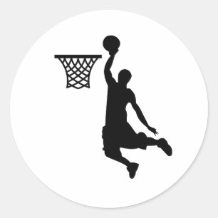 Pegatina Redonda El baloncesto es un gran deporte