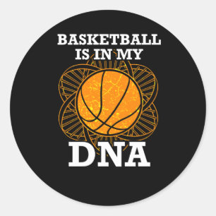 Pegatina Redonda El Baloncesto Está En Mi Adn