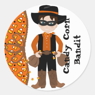 Pegatina Redonda El Bandido De Candy Corn