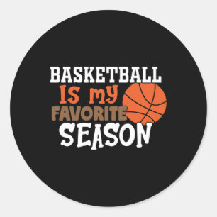Pegatina Redonda El Basketball es mi temporada favorita 11