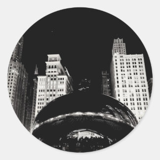 Pegatina Redonda El Bean de Chicago