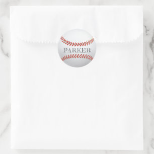 Pegatina Redonda El béisbol personalizado