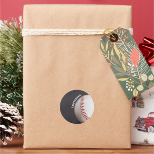 Pegatina Redonda El béisbol personalizado