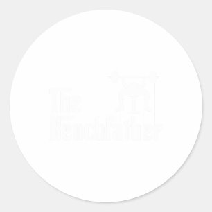 Pegatina Redonda El Benchfather Bodybuilding Gym Bro Funny Bench P