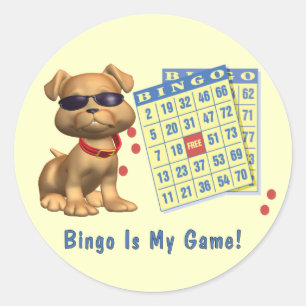 Pegatina Redonda ¡El Bingo Es Mi Juego!
