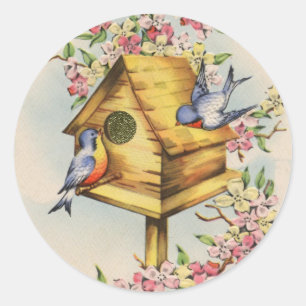 Pegatina Redonda El Birdhouse