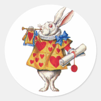 PEGATINA REDONDA EL BLANCO DE ALICE EN WONDERLAND