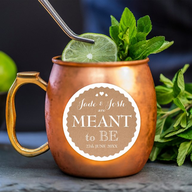 Pegatina Redonda El Boda de Kraft Paper quiso ser favorito (Subido por el creador)