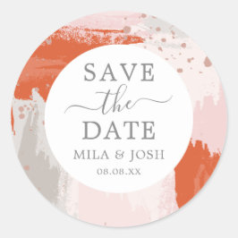 Pegatina Redonda El Boda del Arist es moderno y moderno