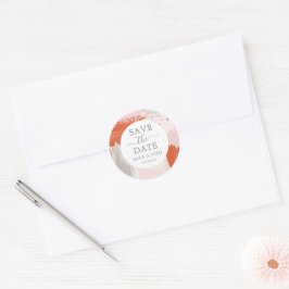 Pegatina Redonda El Boda del Arist es moderno y moderno