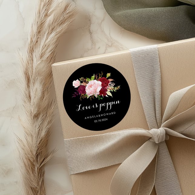 Pegatina Redonda El Boda negro tropical clásico amor es palpín (Subido por el creador)