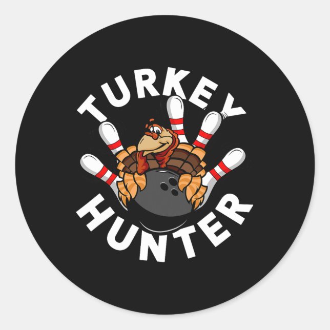 Pegatina Redonda El boliche de caza de Turquía (Anverso)