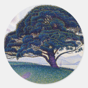 Pegatina Redonda El Bonaventure Pine - Paul Signac
