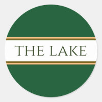 El bosque LAKE Green White Brown Carreras Stripes
