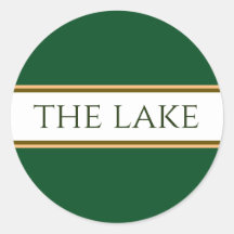 El bosque LAKE Green White Brown Carreras Stripes