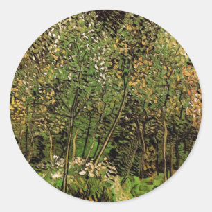 Pegatina Redonda El bosque por Vincent van Gogh