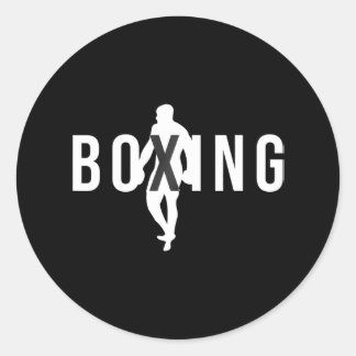 Pegatina Redonda El Boxeo Es Mi Terapia Un Boxeo Gracioso Más Coola