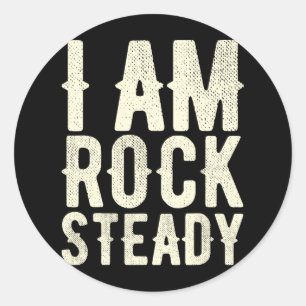 Pegatina Redonda El boxeo Rock Steady Beat La enfermedad de Parkins