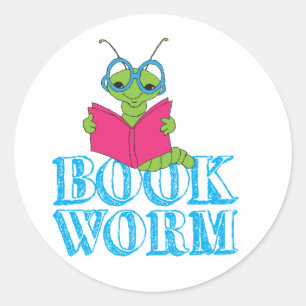 Pegatina Redonda El brillante libro verde del Personalizado Bookwor