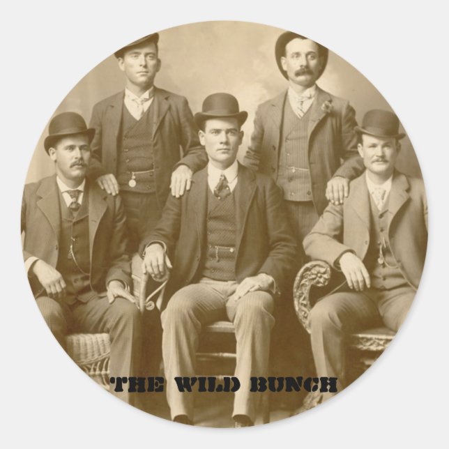 Pegatina Redonda El Bunch salvaje - Butch Cassidy & Sundance Kid (Anverso)