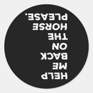 Pegatina Redonda El Caballo De Los Amantes Me Puso En Mi Caballo.