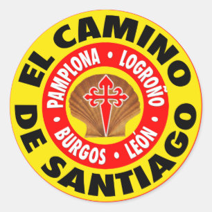 Pegatina Redonda El camino de Santiago