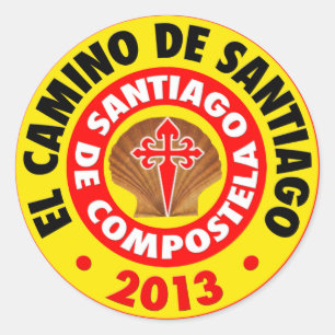 Pegatina Redonda El Camino De Santiago 2013