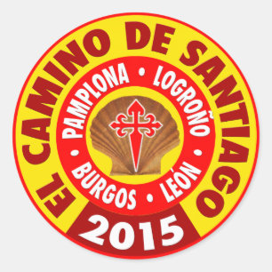 Pegatina Redonda El Camino De Santiago 2015