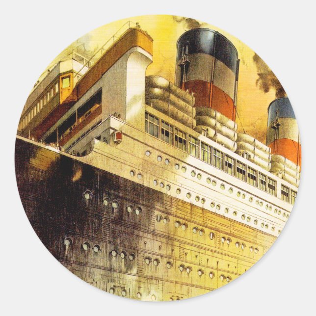 Pegatina Redonda "El camino estadounidense a Estados Unidos" (Anverso)