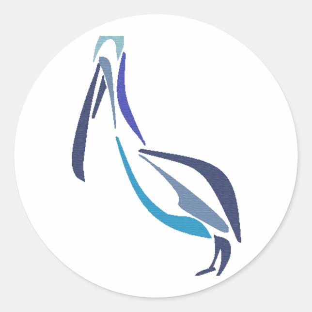 Pegatina Redonda El camino pelícano (Anverso)