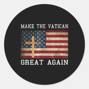 Pegatina Redonda El Camisa Del Papa Leo Xiv Hace Que El Vaticano Vu
