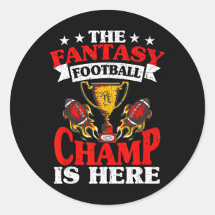 Pegatina Redonda El Campeón Está Aquí