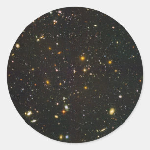 Pegatina Redonda El campo ultraprofundo de Hubble