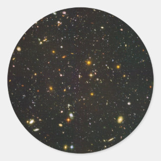 Pegatina Redonda El campo ultraprofundo de Hubble