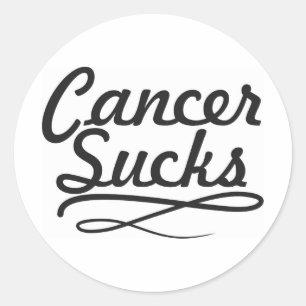 Pegatina Redonda El cáncer chupa