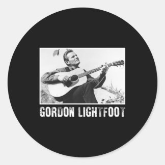 Pegatina Redonda El cantante canadiense de moda Gordon Lightfoot