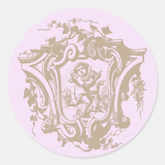 Pegatina Redonda El canto del ángel ~ (Anverso)