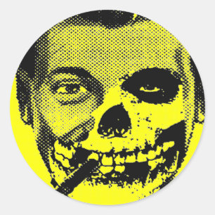 Pegatina Redonda el capitalismo es divertido