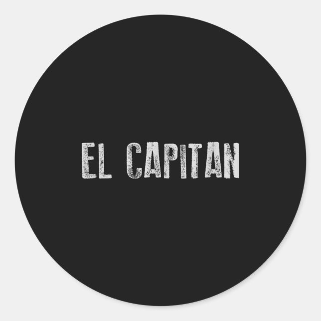 Pegatina Redonda El Catan Boating Captain  (Anverso)