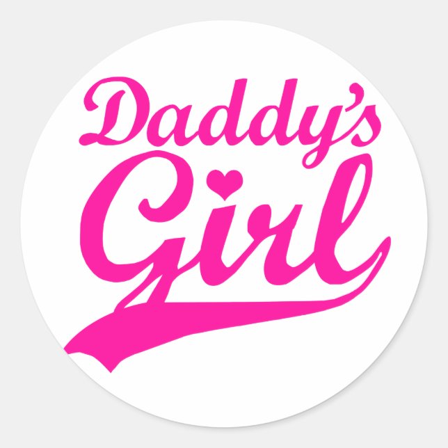 Pegatina Redonda El chica del papá (Anverso)