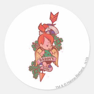 Pegatina Redonda El chica del papá de PEBBLES™