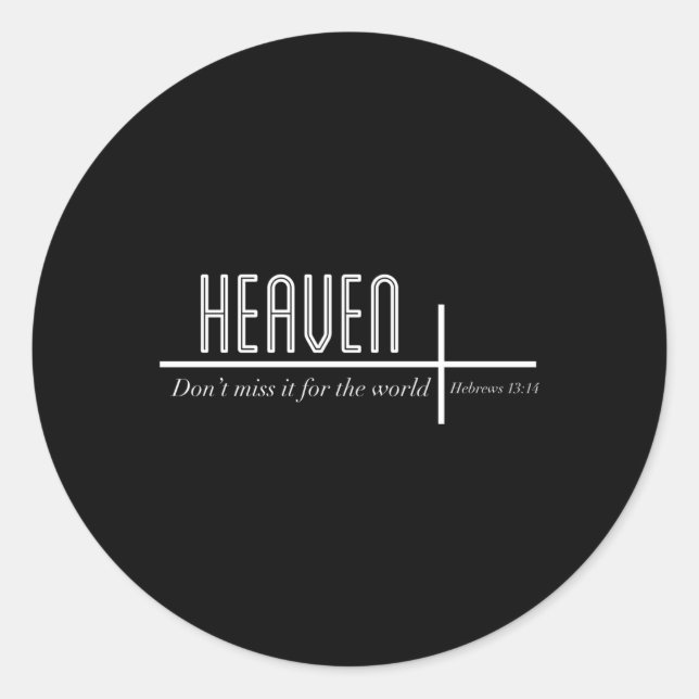 Pegatina Redonda El Cielo No Lo Pierde Por El Mundo Cristiano John (Anverso)