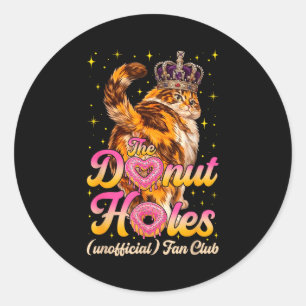 Pegatina Redonda El club de fans de los agujeros de donut meme de g