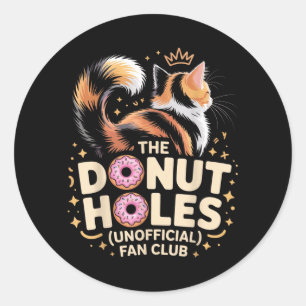 Pegatina Redonda El Club de Fans de The Donut Holes Meme Divertido