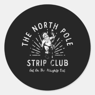 Pegatina Redonda El Club North Pole Strip Entra En La Lista De Rito